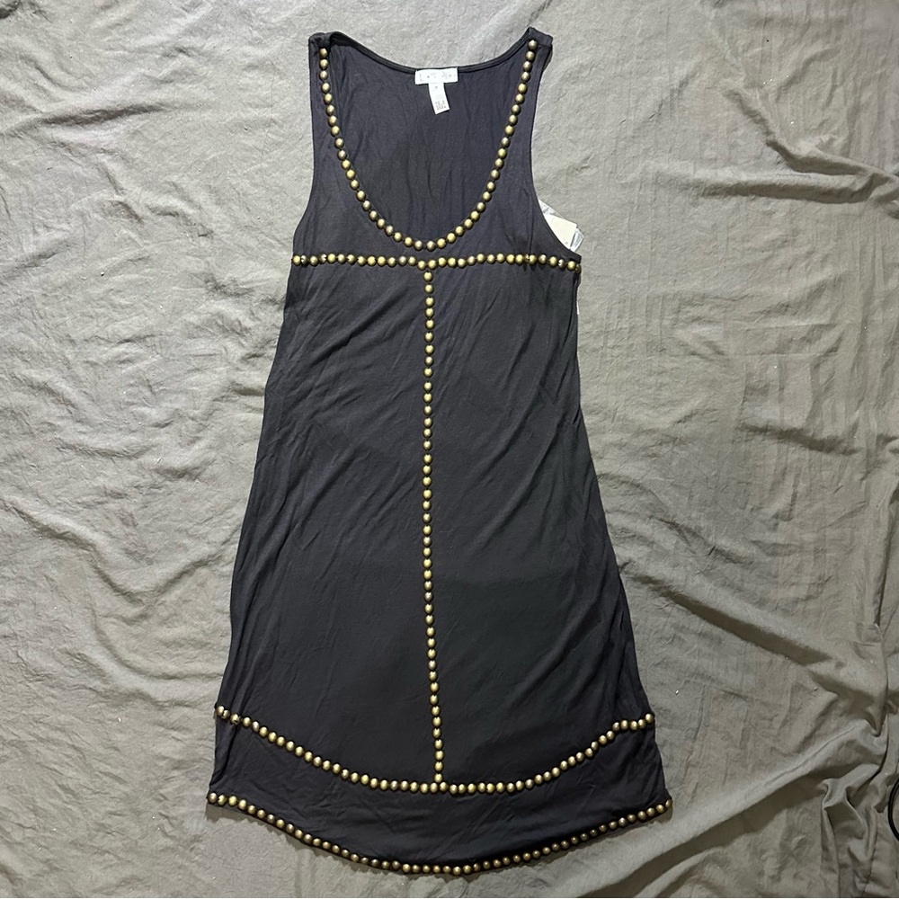 Leith Dark Brown Dress with studs